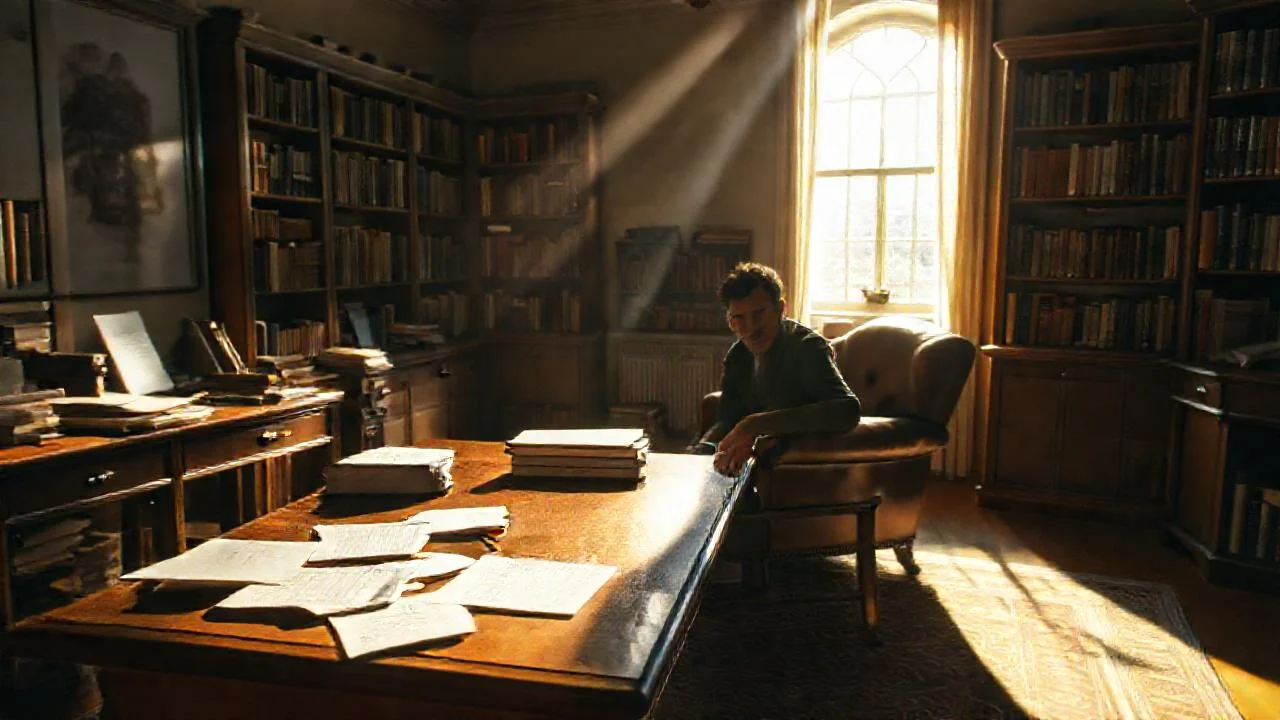 Un estudio tranquilo y iluminado