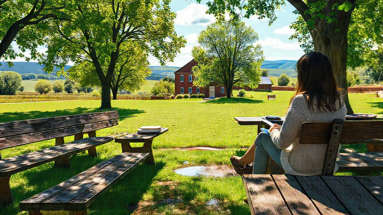 Un aula al aire libre serena