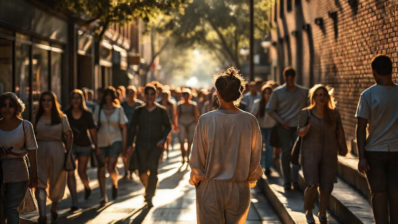 La ciudad vibra con luz cálida