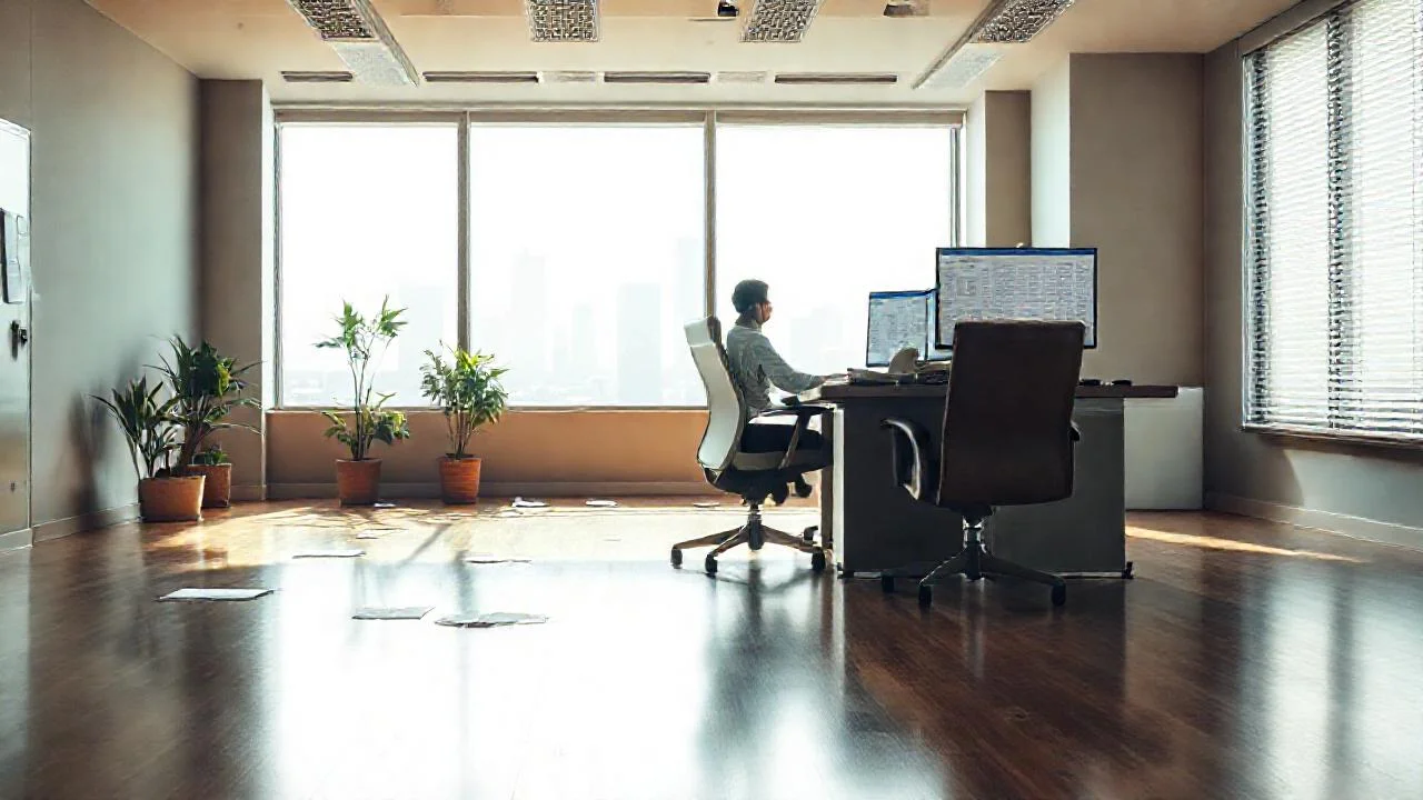 Espacio de trabajo moderno y enfocado