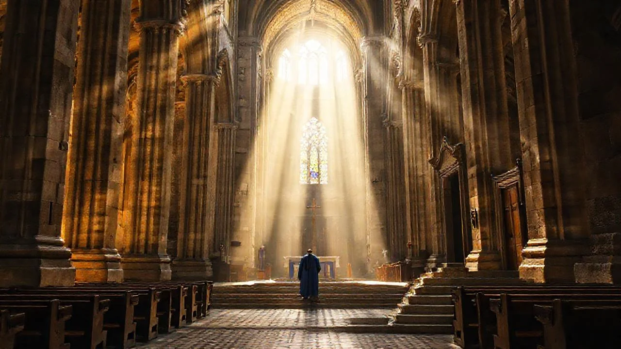 Una catedral antigua irradia paz y luz