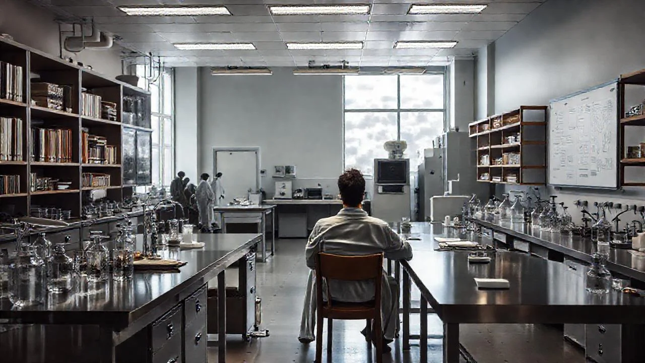 Laboratorio científico, ordenado y profesional