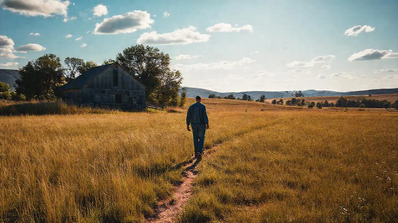 Campo abierto se extiende en paz
