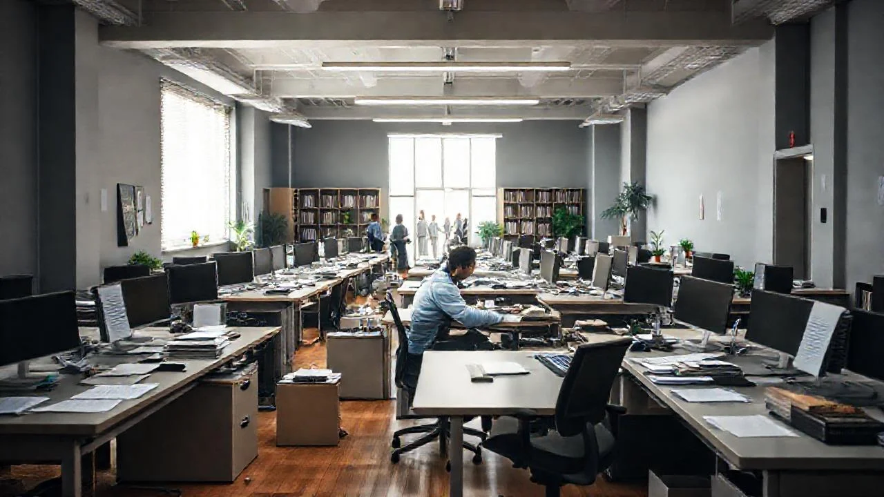 Oficina profesional, tranquila y organizada