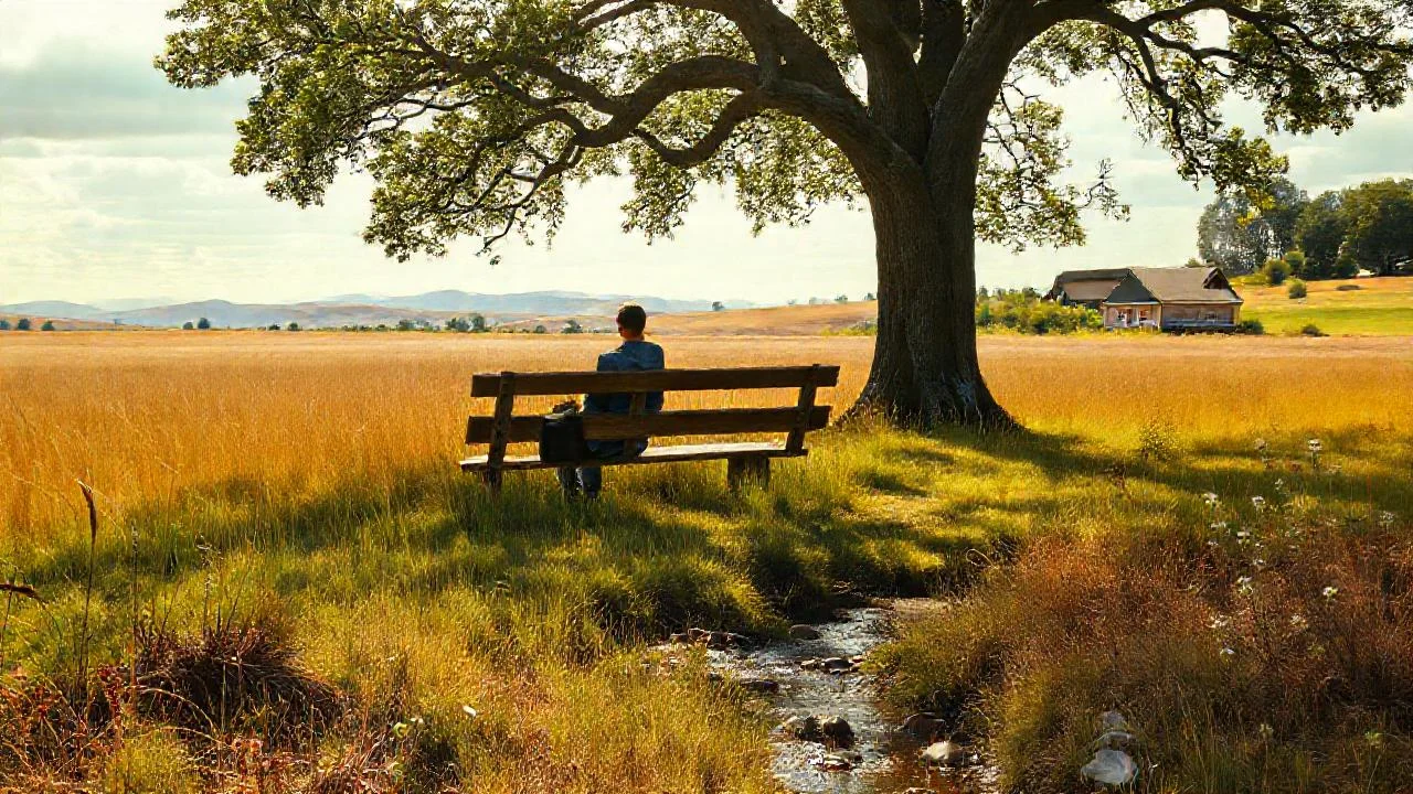 Tranquila soledad en campo abierto