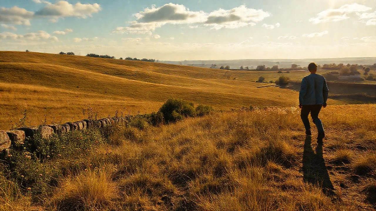 Paisaje rural sereno y silencioso