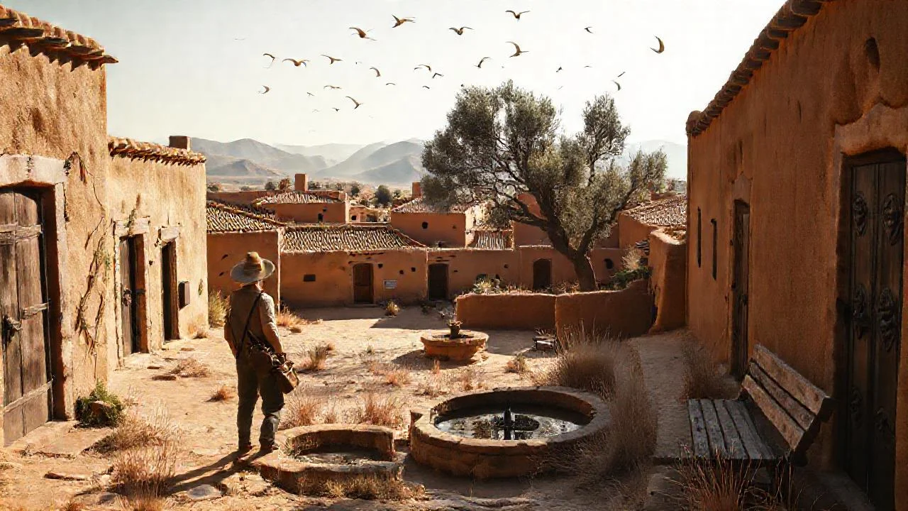 Un pueblo soleado, tranquilo y antiguo