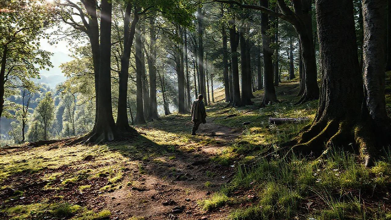 El bosque transmite quietud y profundidad