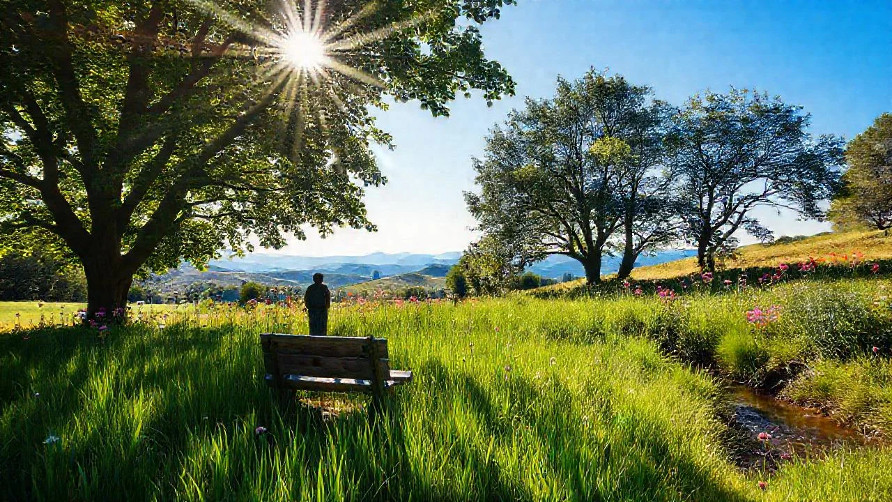 Un paisaje tranquilo y natural se revela