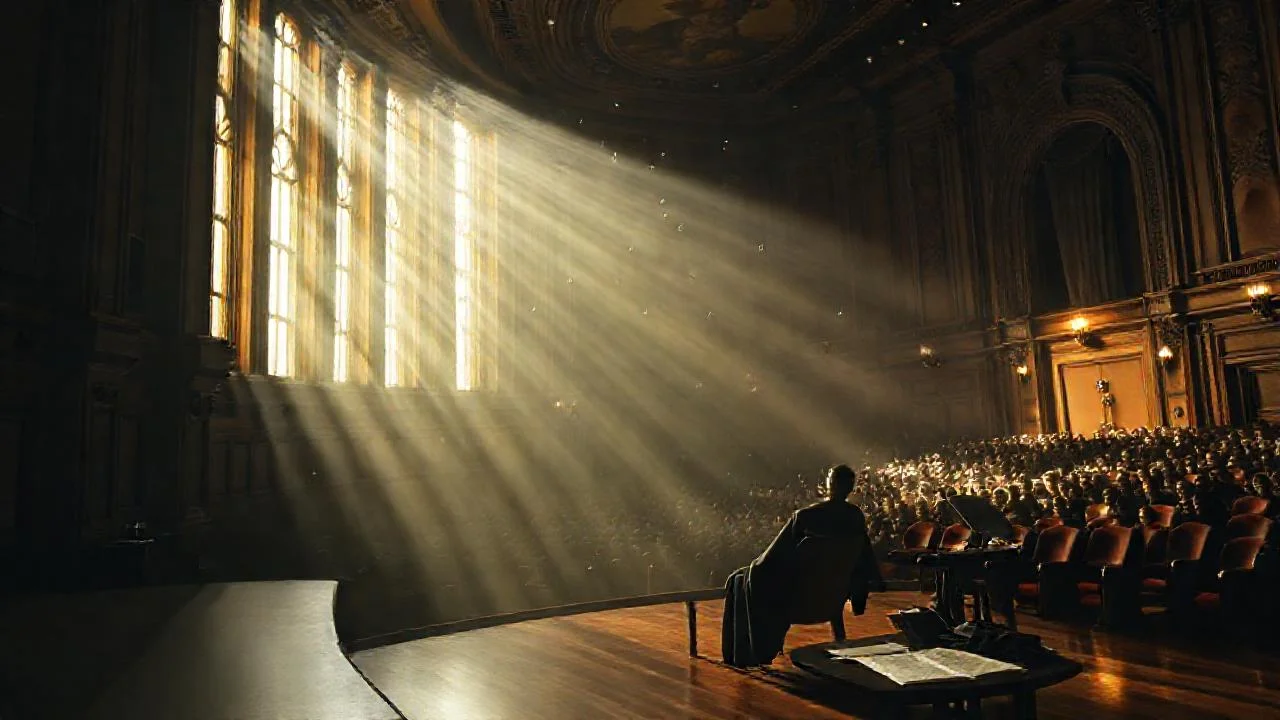 Un salón concertino evocador y silencioso