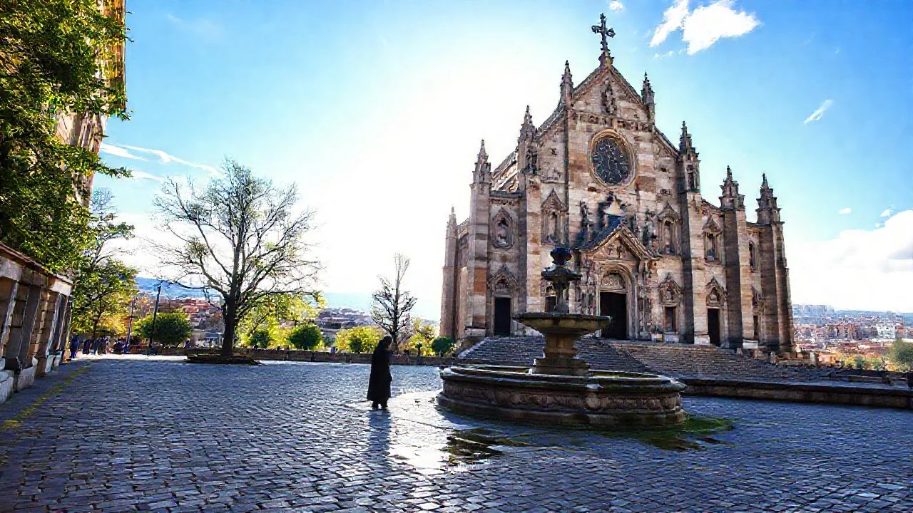 Una catedral imponente domina la plaza
