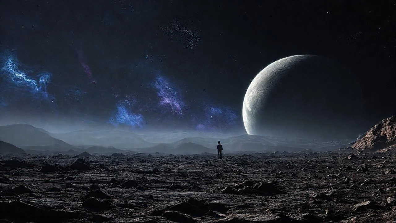 Un solitario planeta en el espacio