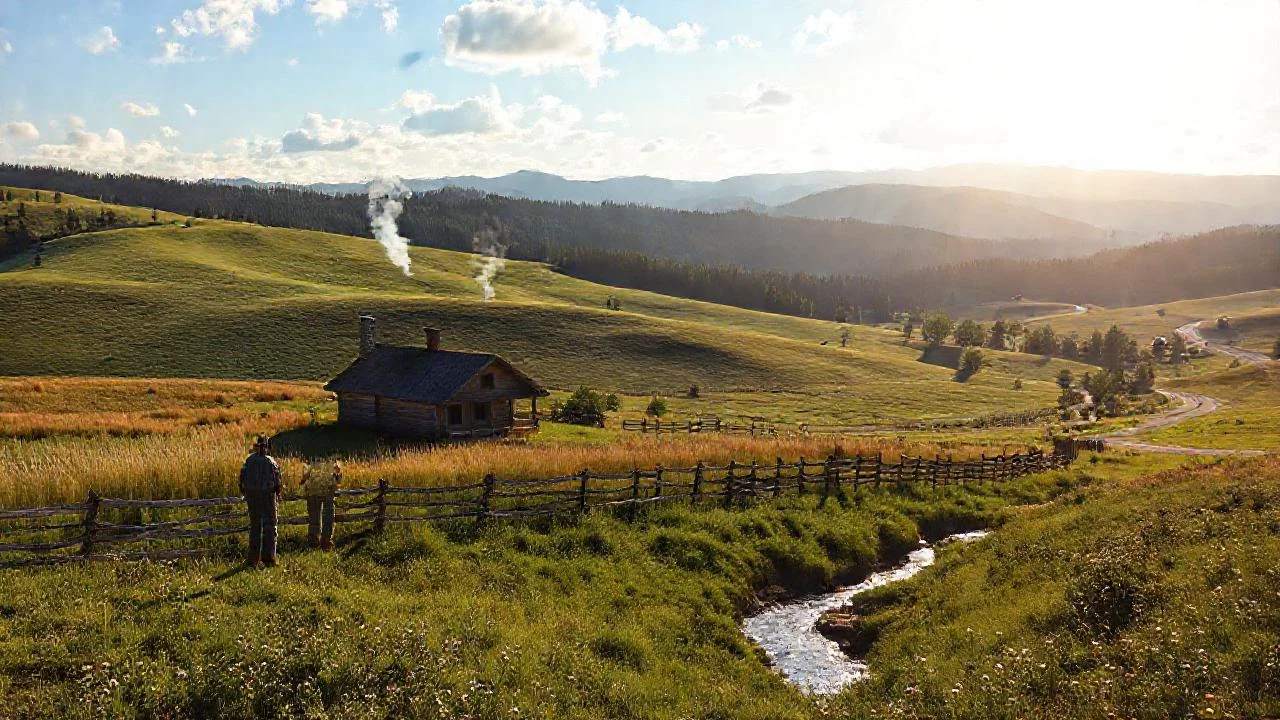 Paz rural, luz y quietud