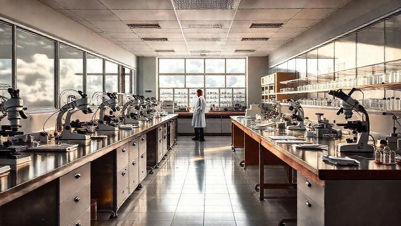 Un laboratorio científico transmite orden y estudio