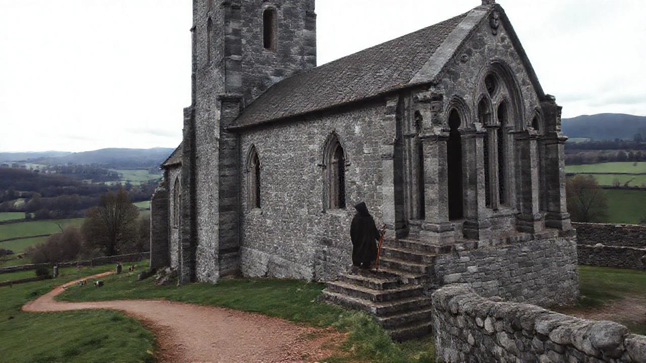 Una iglesia antigua domina el paisaje