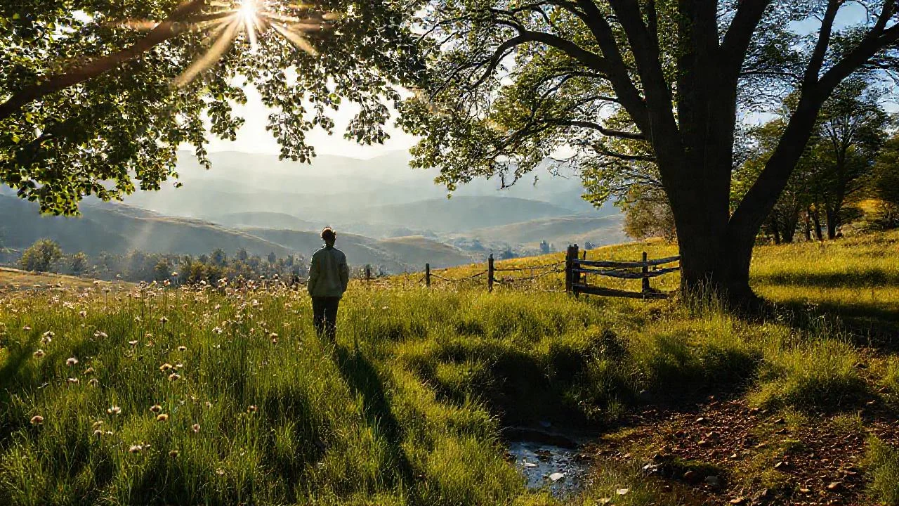 Un paisaje tranquilo y natural se revela