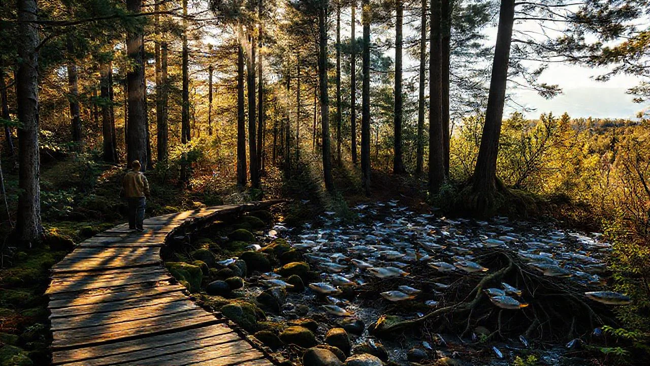 Bosque sereno, luz y vida