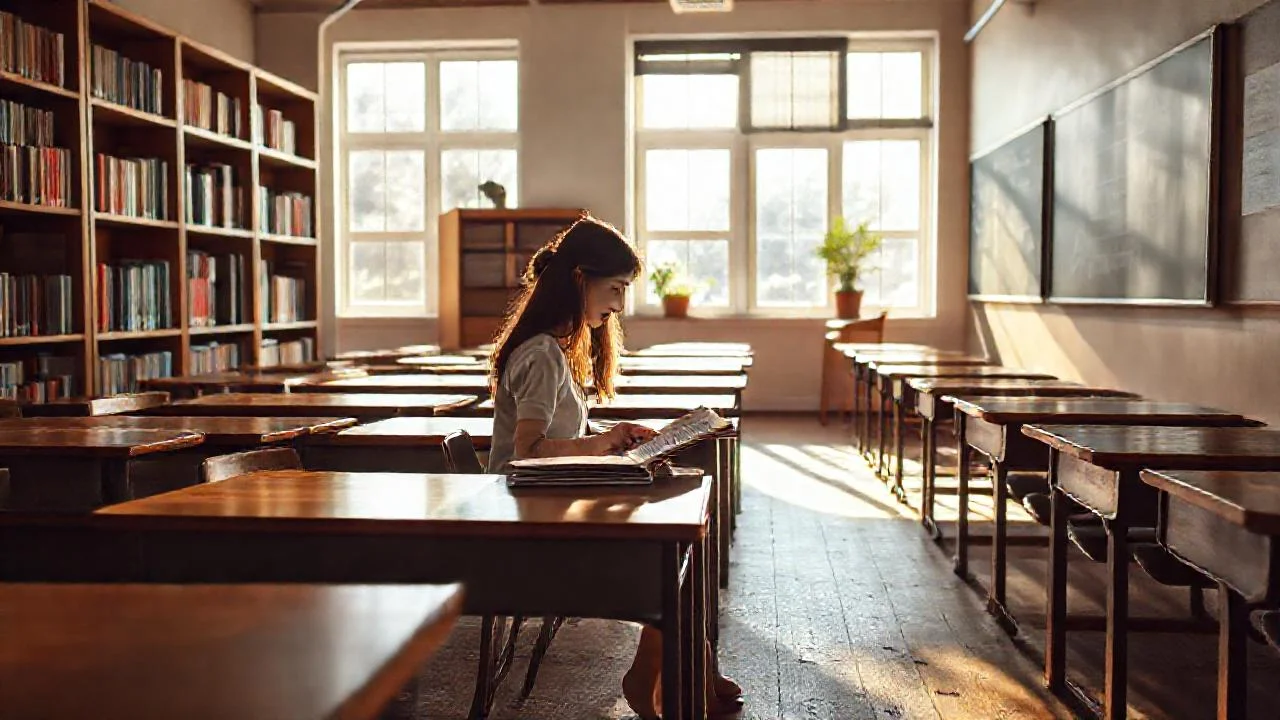 Un aula tranquila y llena de estudio