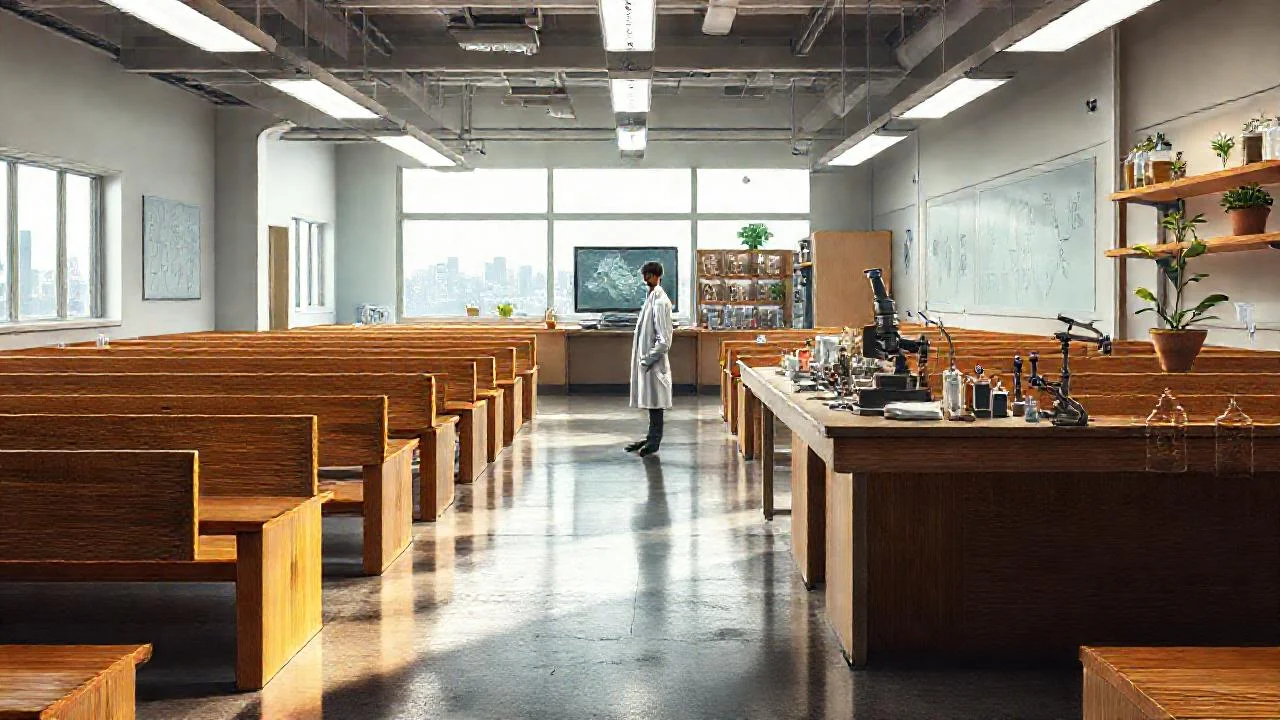 Laboratorio científico: detalle y concentración