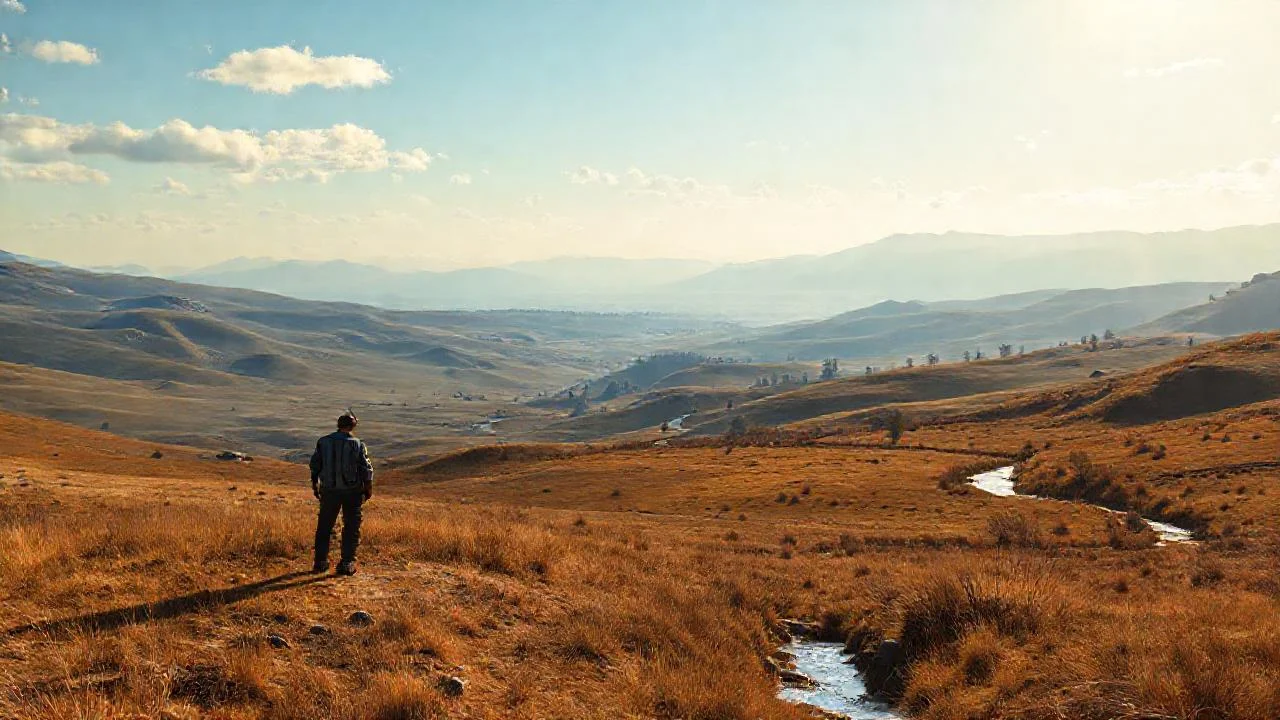 Paisaje vasto y solitario se revela