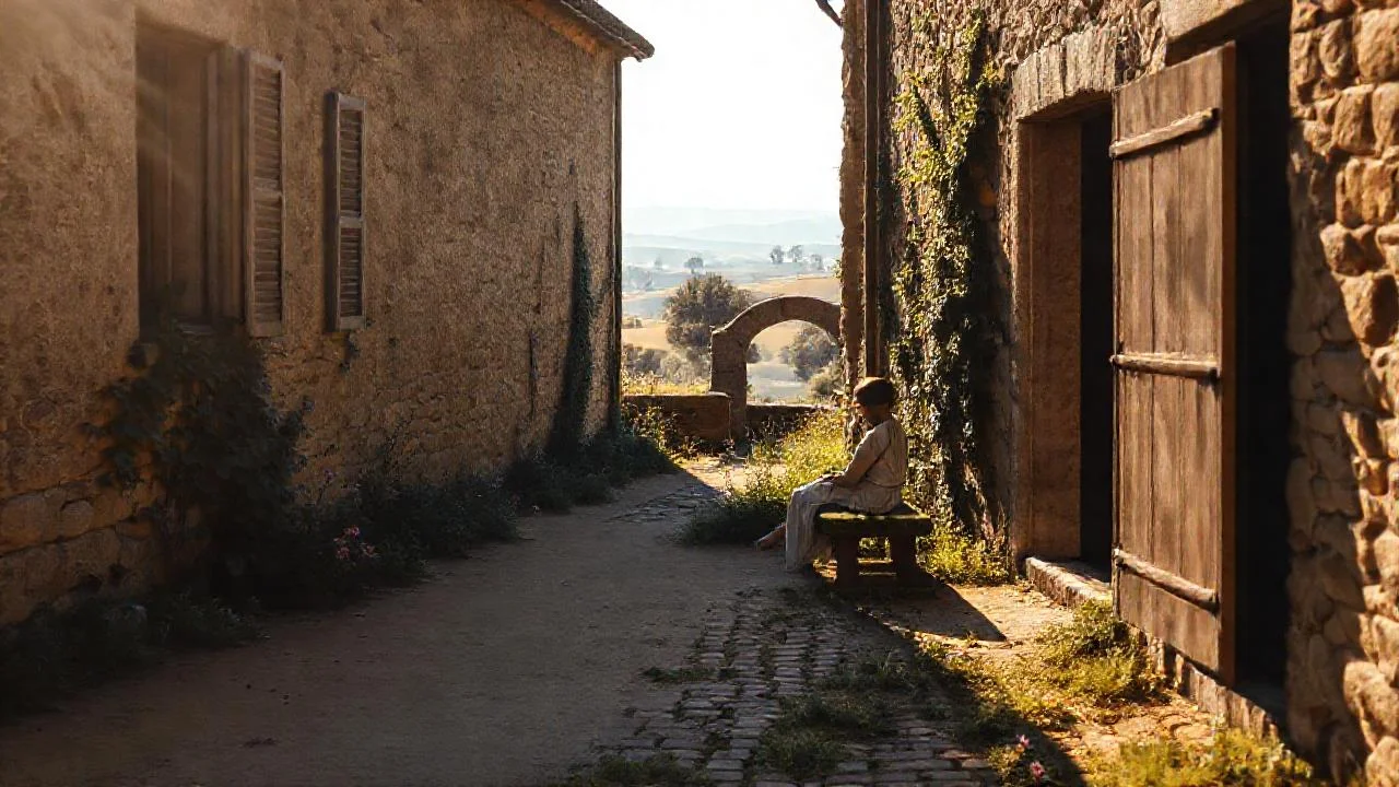 Tranquilidad rural en piedra y luz