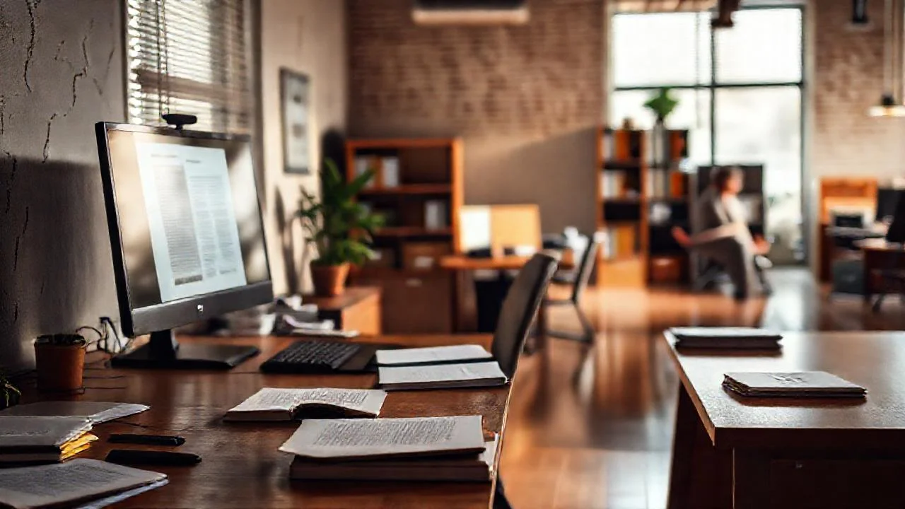 Un espacio de trabajo organizado y tranquilo