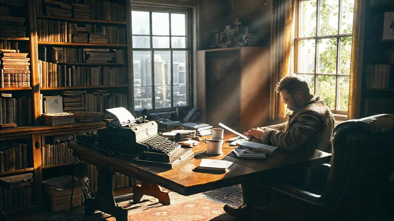 Luz y escritura crean un ambiente íntimo