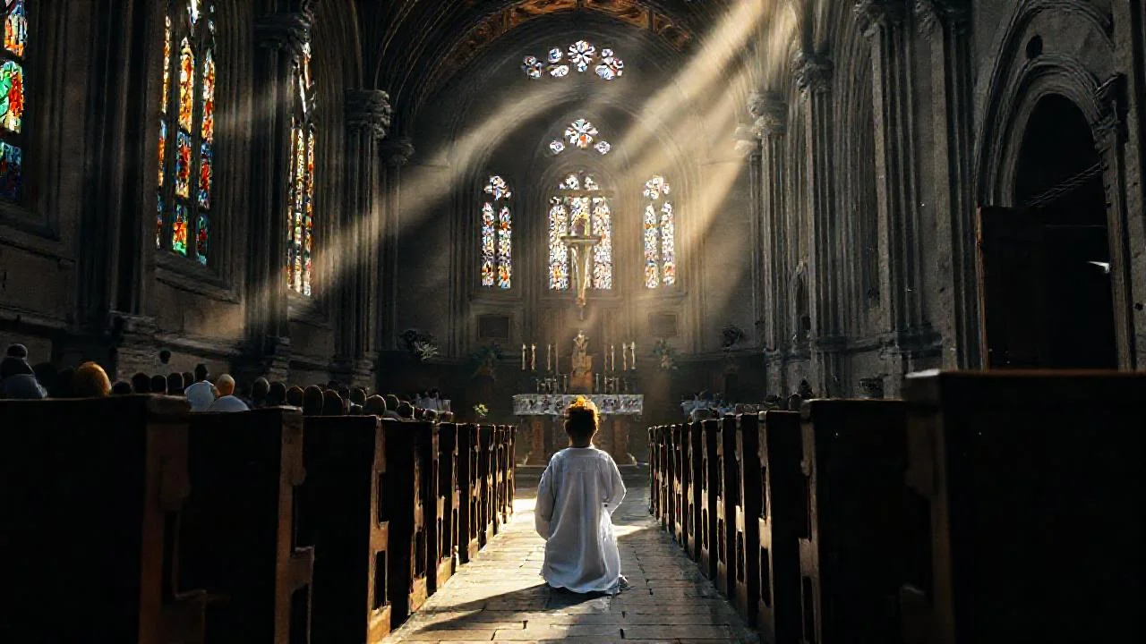 Luz y solemnidad en la iglesia