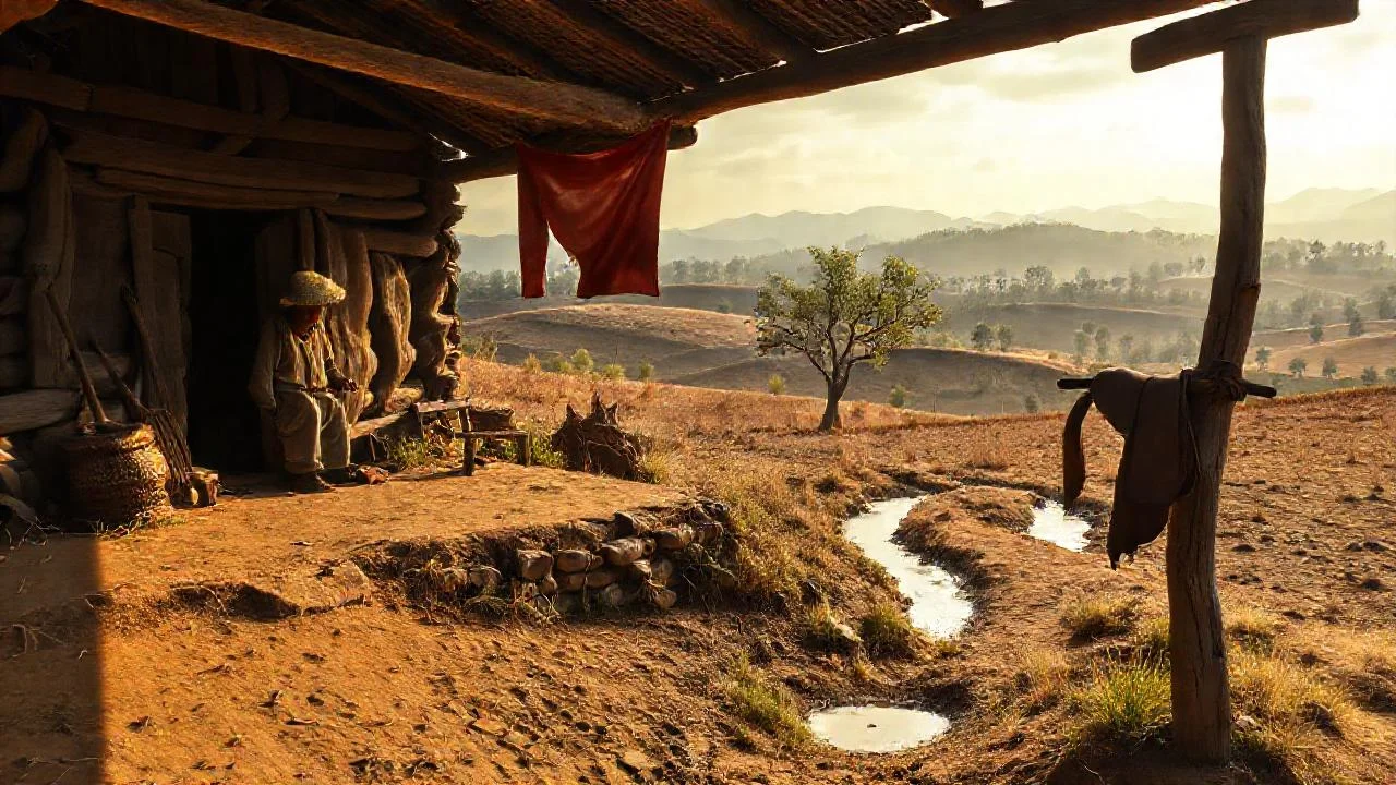 Un hombre solitario en la tierra