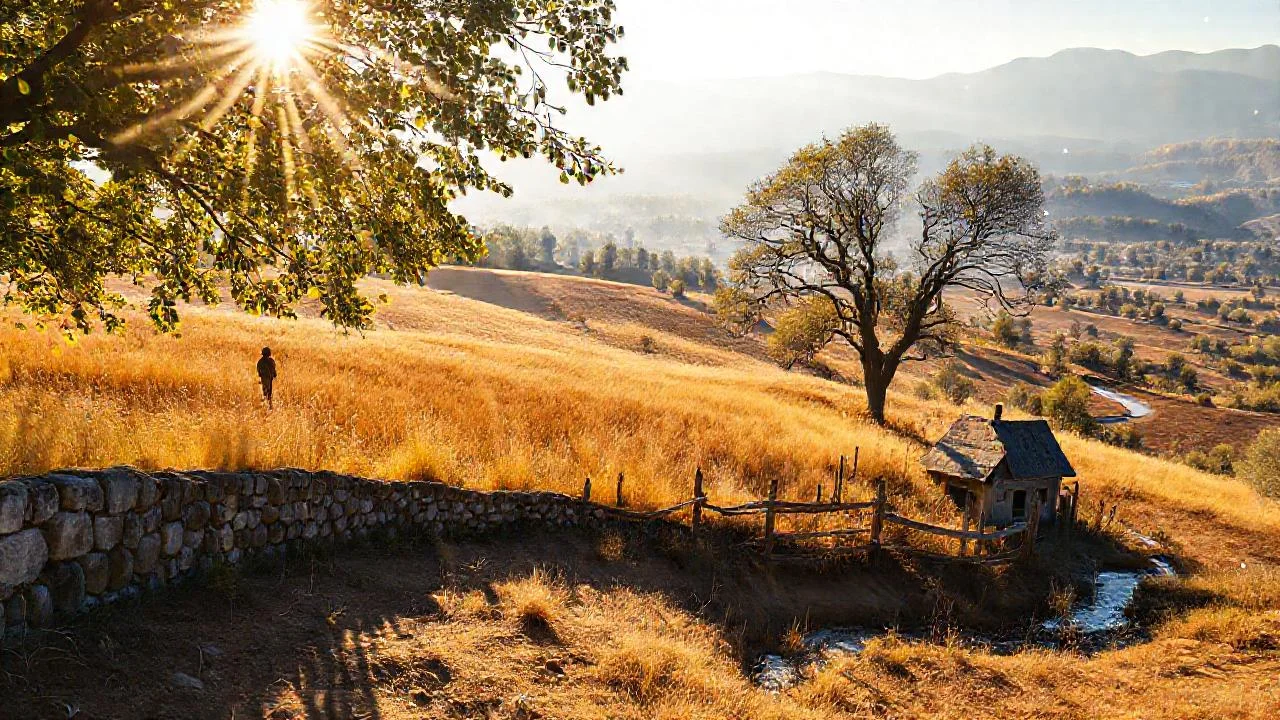 Sol y calma en la naturaleza