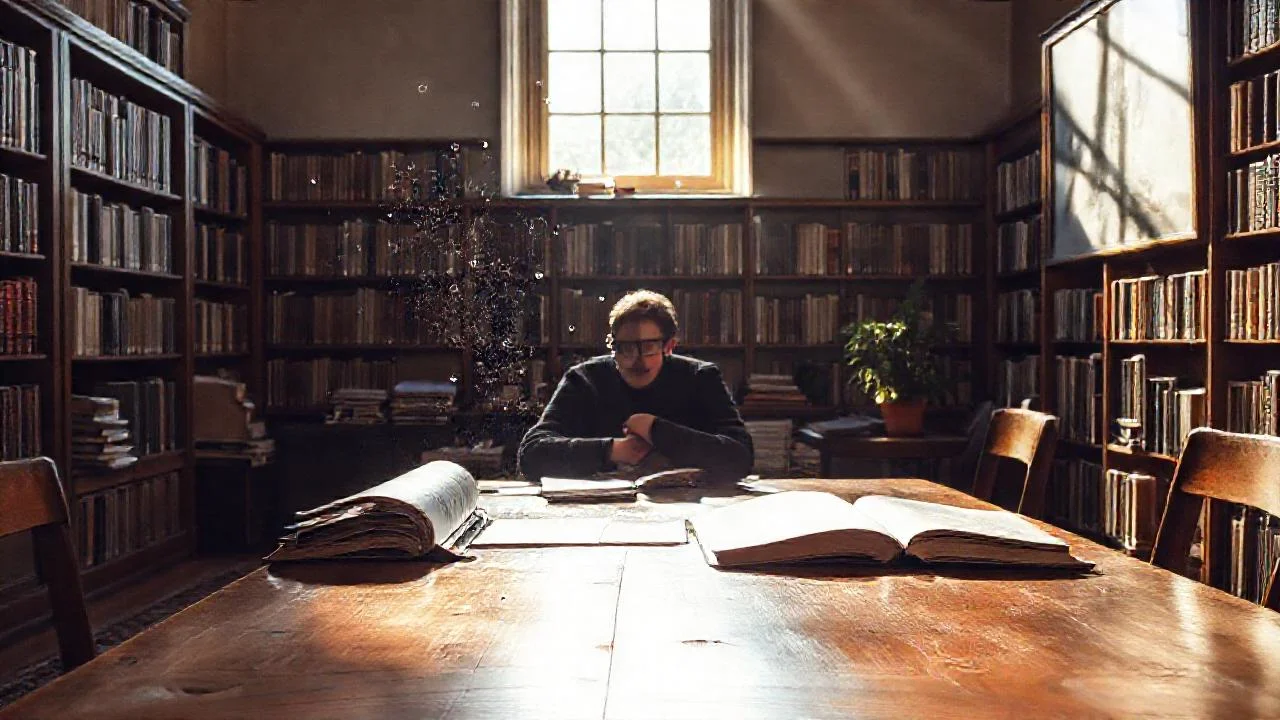 Estudio académico, luz y calma