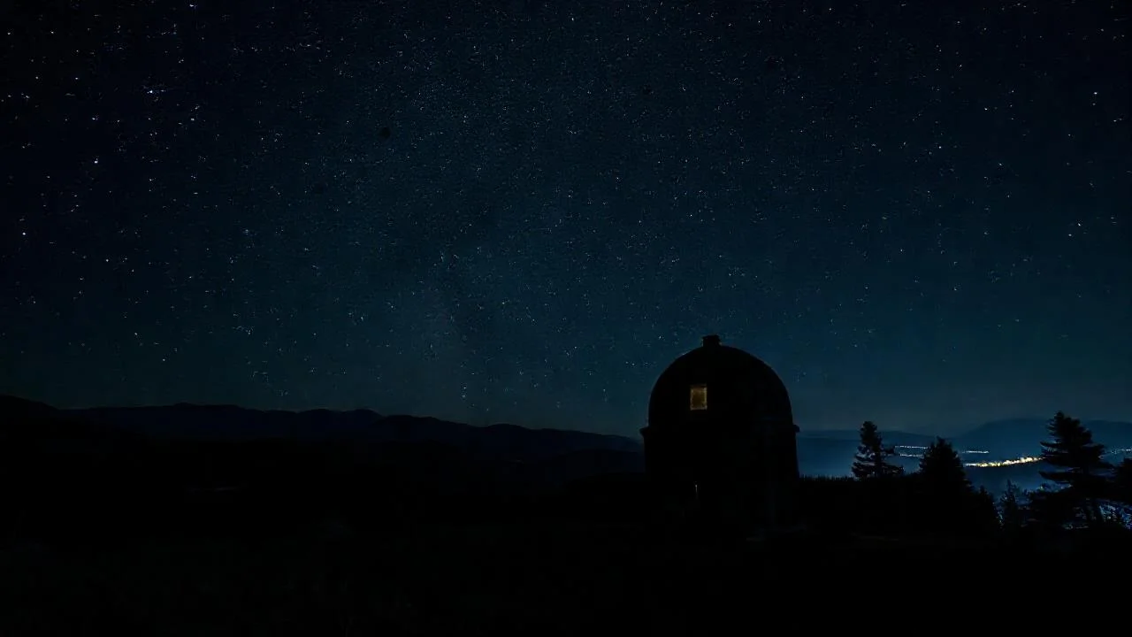 Noche estrellada, observador solitario y profundo