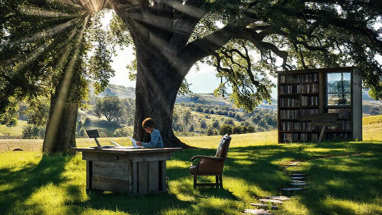 Tranquilidad en la luz del bosque