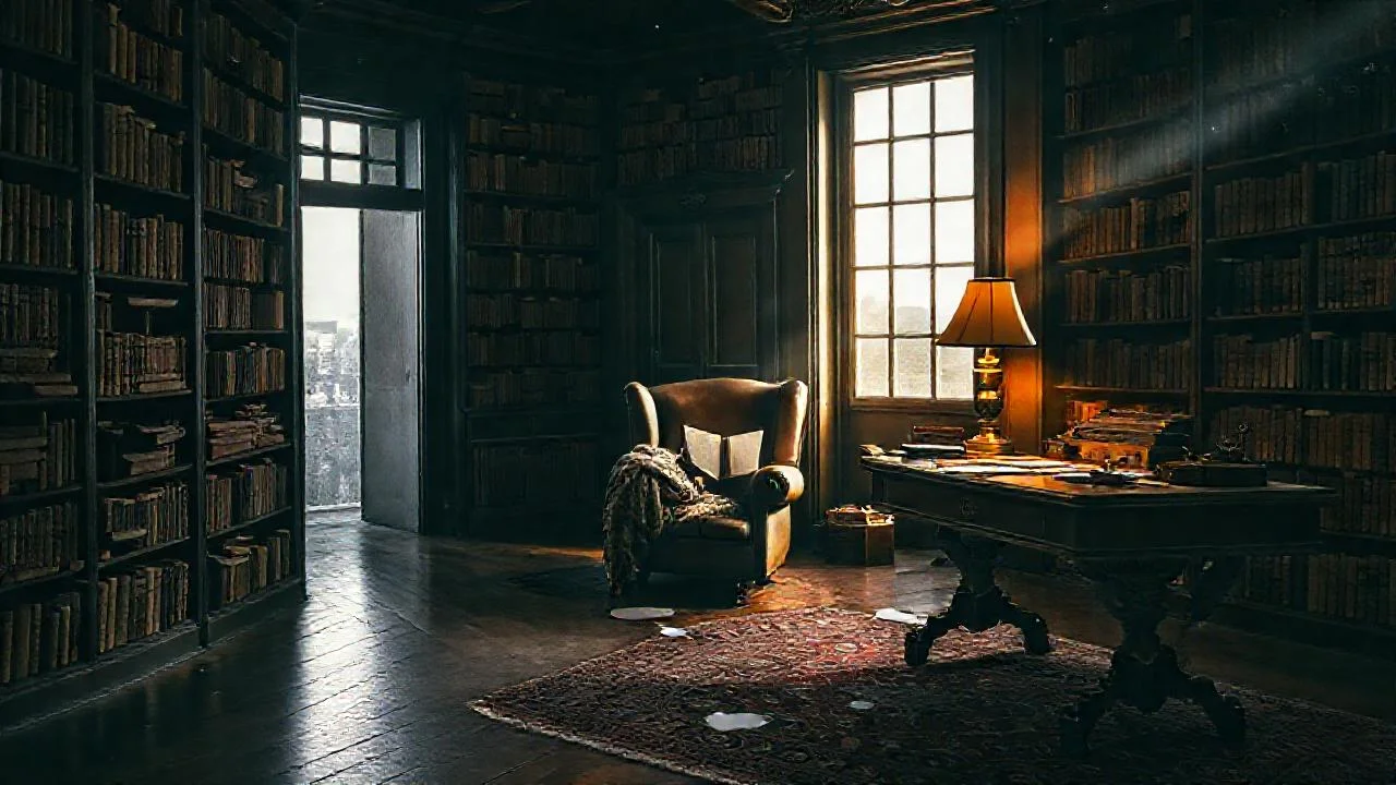Un estudio tranquilo y lleno de libros