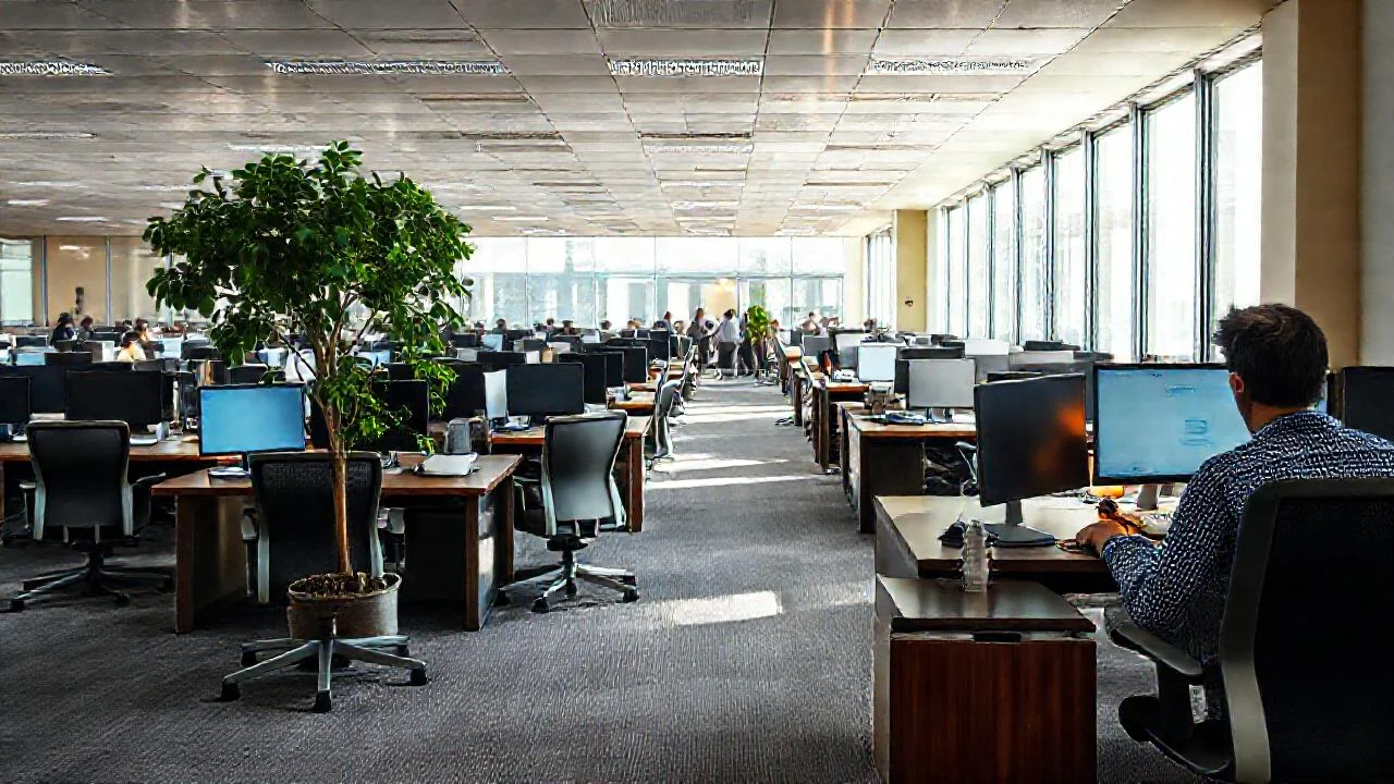 Oficina tranquila, trabajo concentrado y discreto
