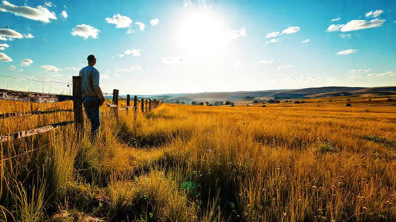 Sol radiante y campo sereno