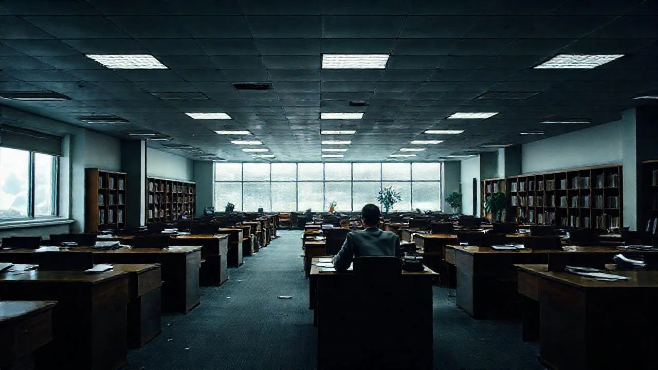 Un espacio de oficina tranquilo y ordenado