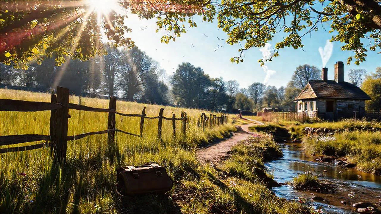 Tranquilidad rural, luz y sombras