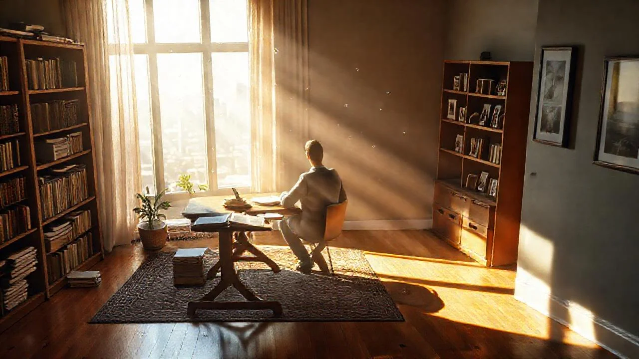 Luz y quietud en un estudio