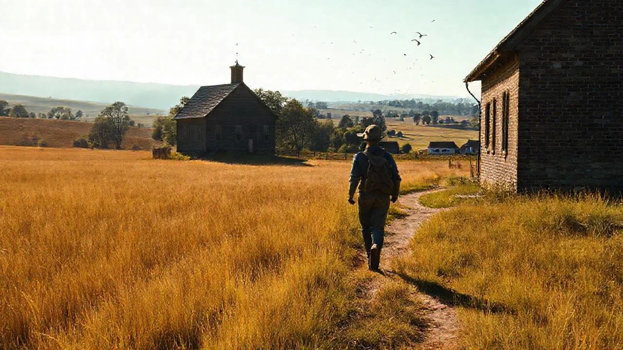 Campo dorado, silencio y soledad