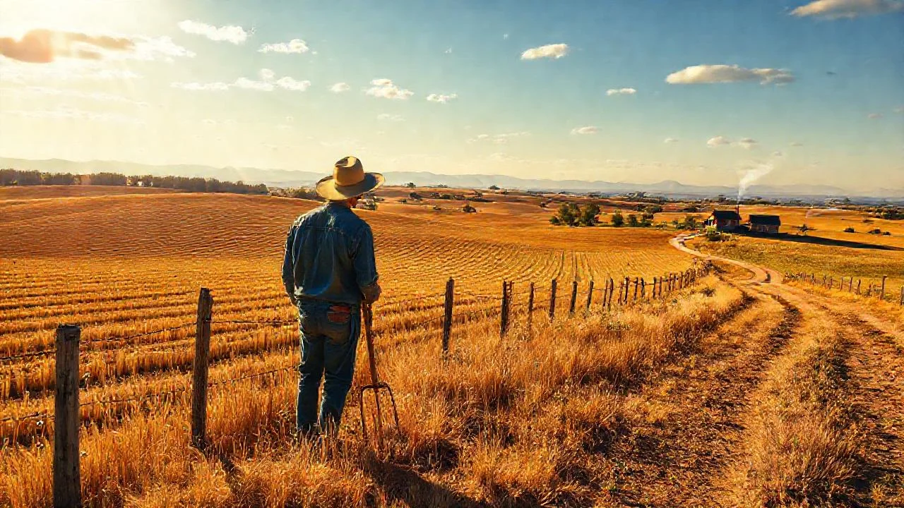 Un paisaje rural tranquilo y cálido