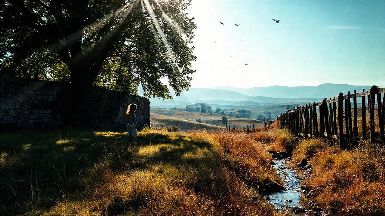 Soledad tranquila en la luz del sol
