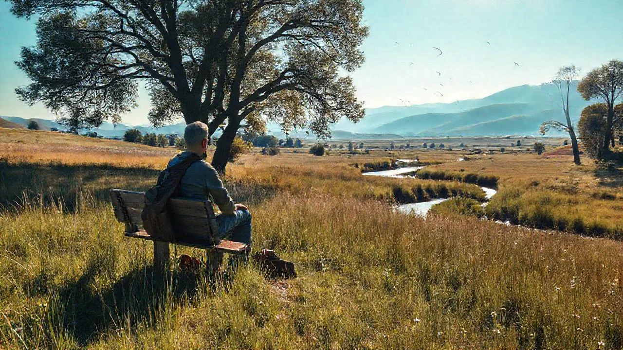 Un ser observa la paz rural