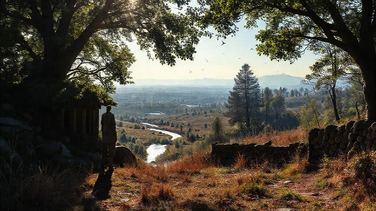 Un paisaje sereno y tranquilo persiste