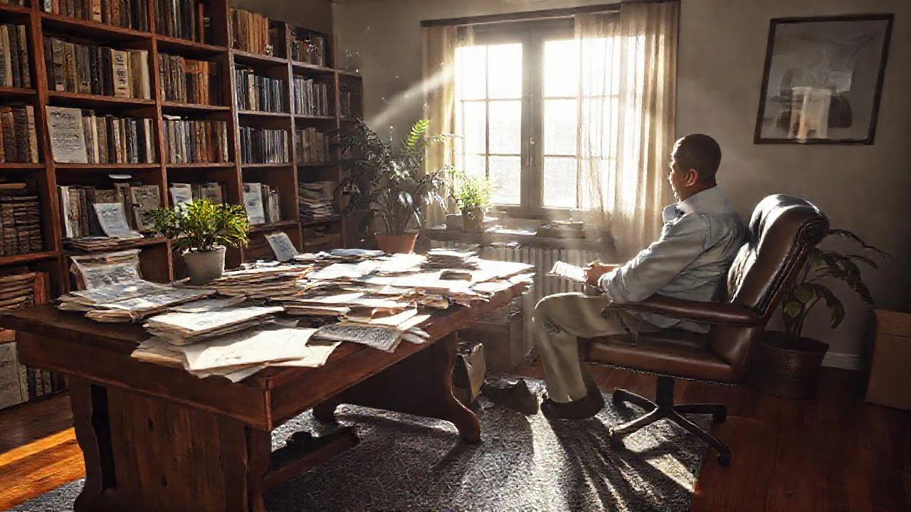 Un escritorio médico, silencioso y concentrado