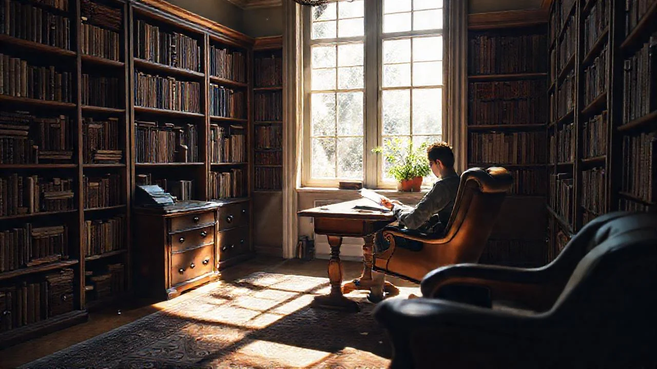 Un estudio tranquilo y luminoso