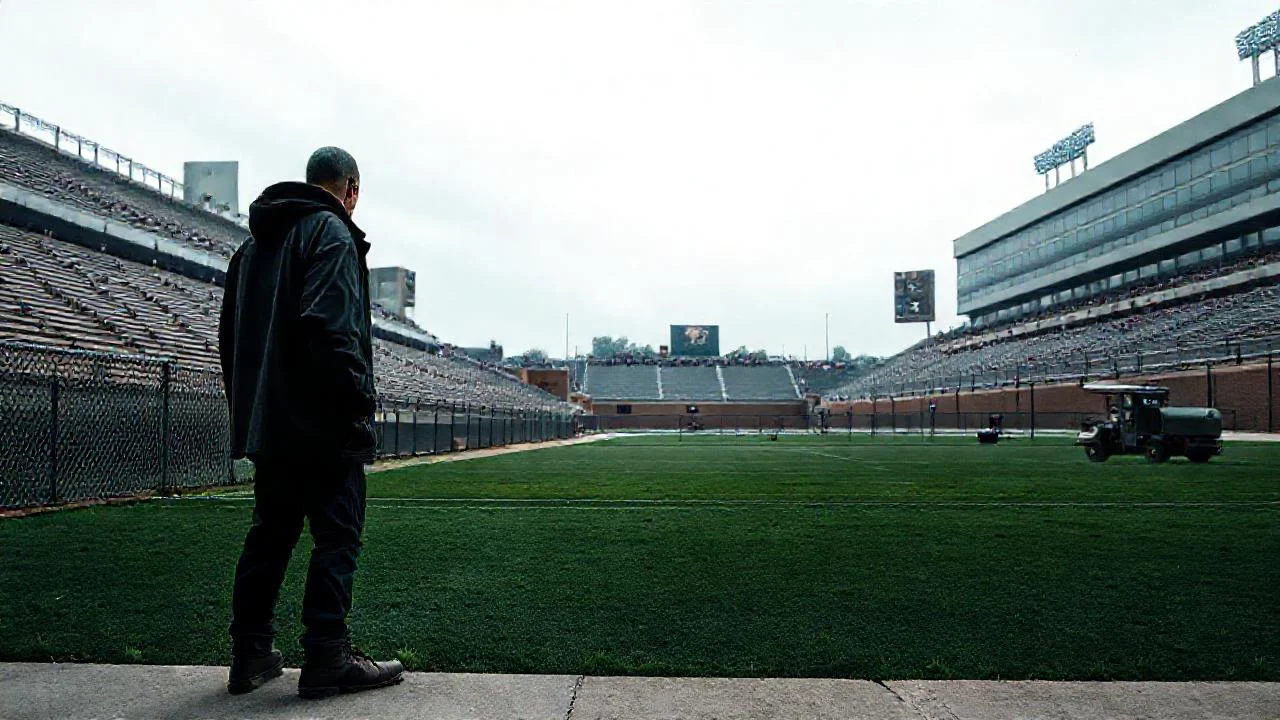Silencio tenso en un estadio gris