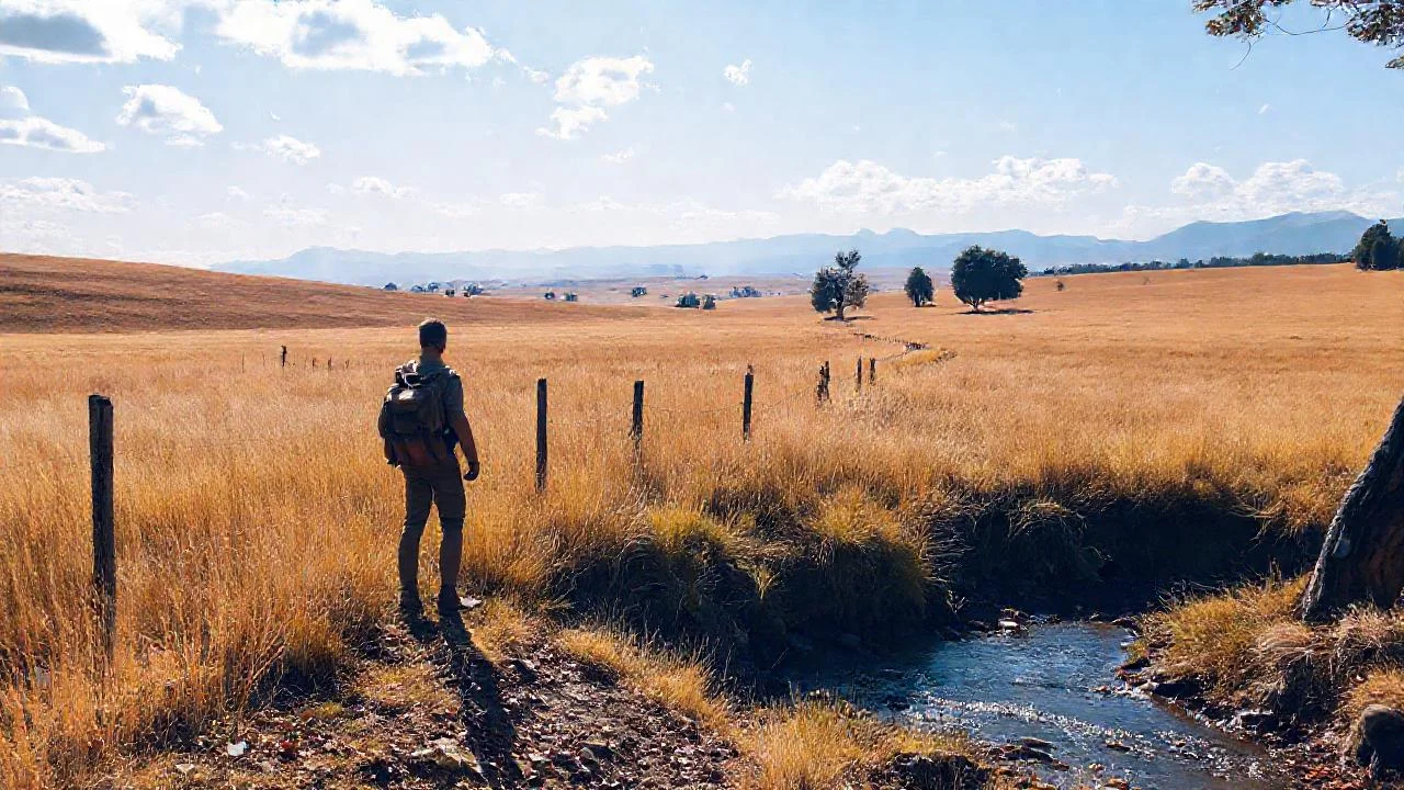 Un paisaje sereno y solitario se extiende