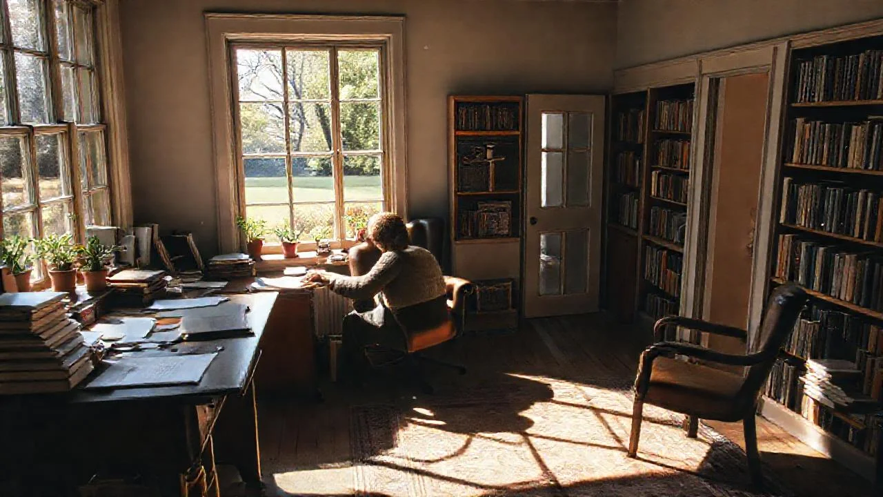 Estudio tranquilo de reflexión profunda
