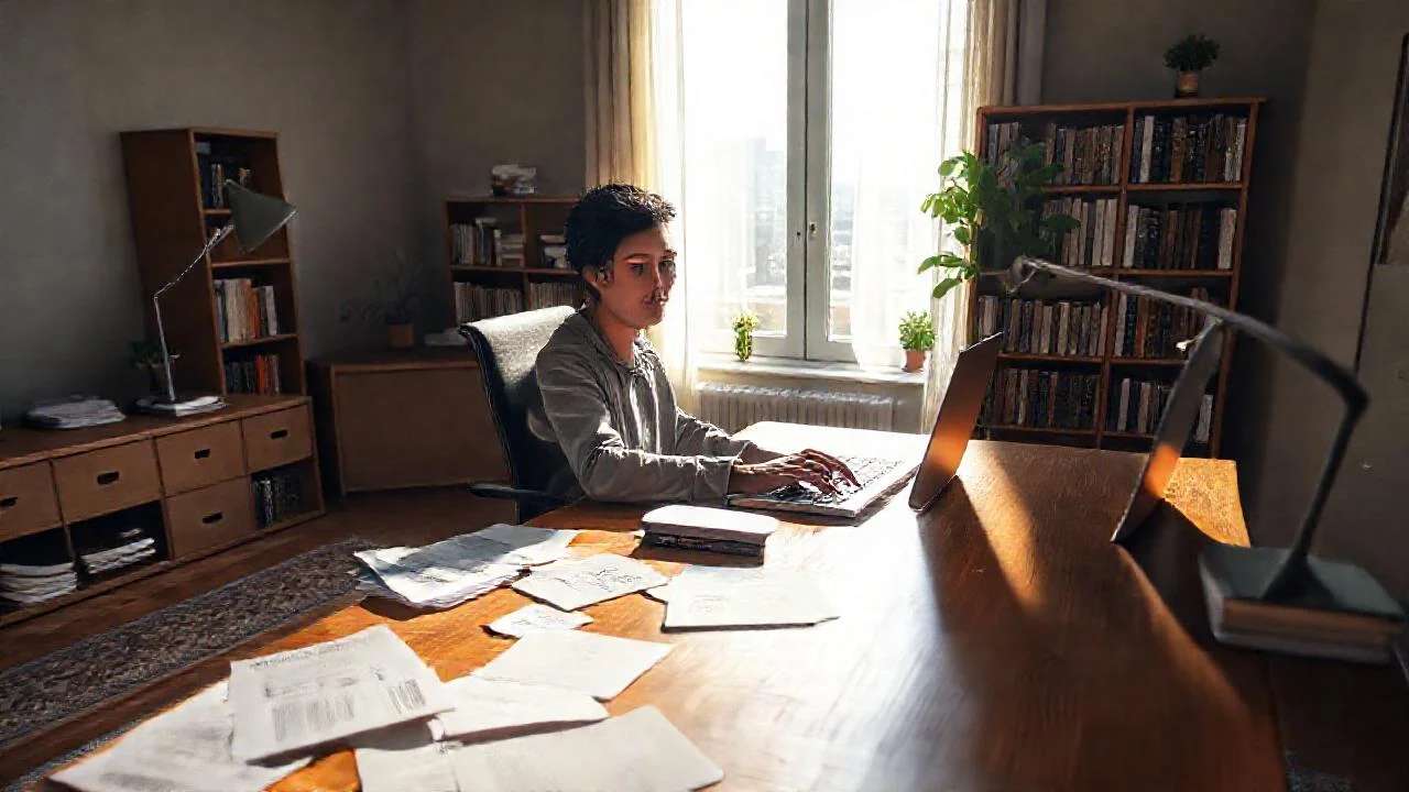 Un espacio de trabajo tranquilo y ordenado